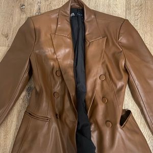 Brown leather jacket